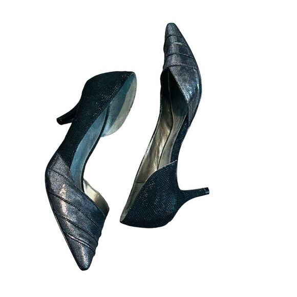 Papell Studio Gunmetal Pointy Toe Pumps - Size 8 - Picture 7 of 15